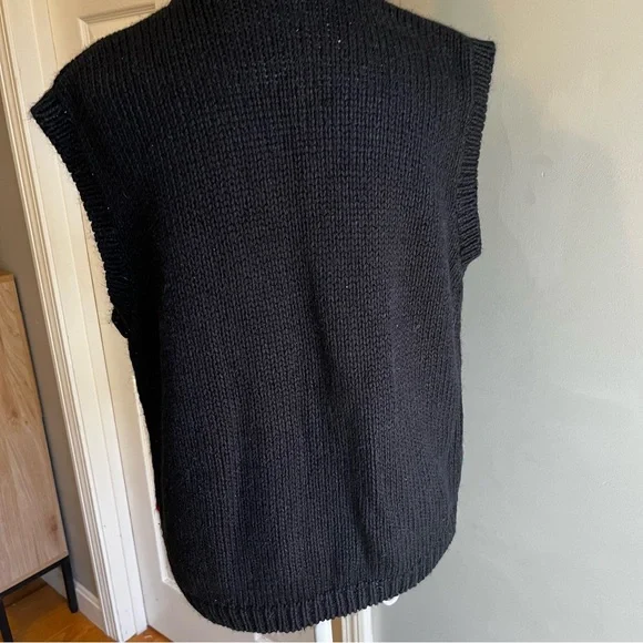 Vintage Christmas Sweater Vest Knit Holiday Wreaths Ugly Xmas Party Women’s L - Picture 7 of 10